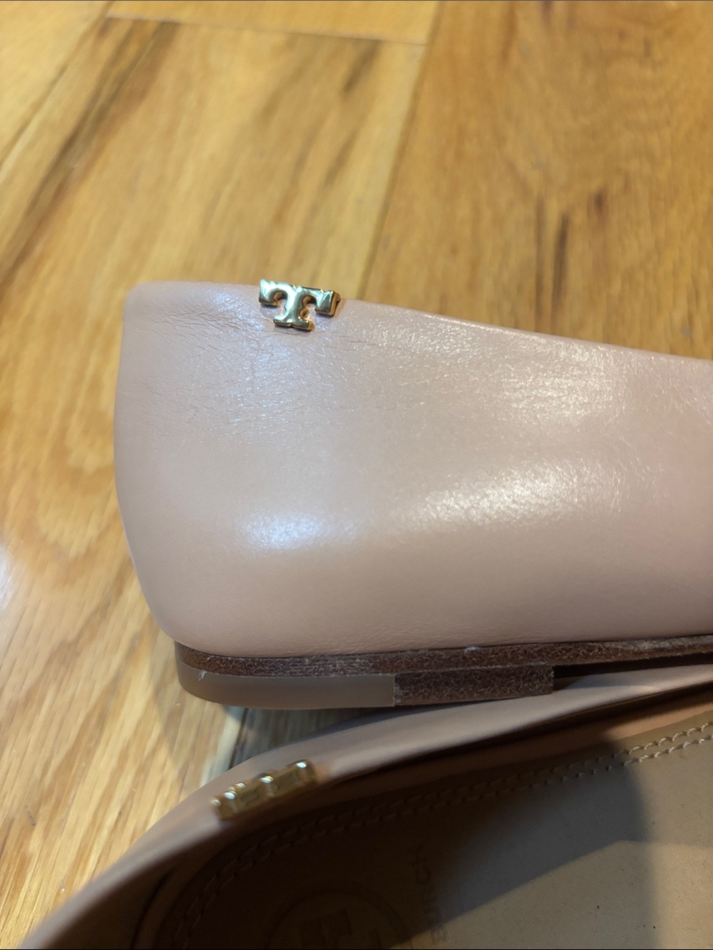 Tory Burch Penelope Embossed leather cap toe flat 9.5 - Picture 6 of 11